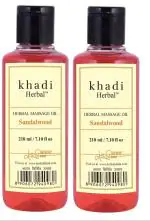 KHADI Herbal Sandalwood Massage Oil (PACK OF 2) (420 ml)