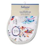 Softsens Multicolor Cotton Baby 2 In 1 Burp Cloth Cum Bib Super Soft Muslin