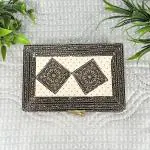 DIWAM HANDICRAFTS Handcrafted Wooden Dry Fruit & Candy Box, Decorative Return Gift Velvet Interior, Ideal for Weddings & Festive Gifting