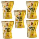 Fruit Treat Vacuum Fried Banana Chips (60g - Pack of 5) | Healthy, Crispy & Tasty Snack | Healthy Nutritious Snacks