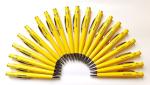 Swarnalekha Yellow Plastic Extra Fine Ballpoint 20 Pen With 10 Blue Ink Refills