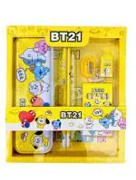 Jellify Multicolor Plastic All In One School Stationery Gift Set With Pencil Box, 2 Pencils, 6 Crayon Colors, Ruler Scale, Eraser And Sharpener For Kids