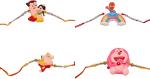 Kavim Kids Rakhi (SpiderMan,Chota Bheem,Ganesh ji,Doraemon soft rubber Kids Rakhi 4 Set)