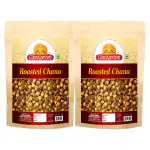 Ghotaram Authentic Roasted Plain Un Salted Chana Bhuna Bengal Gram Chickpeas | Indian Vegan and Healthy Snack Food Enjoy with Chai, Green Tea, Coffee High Protein Food Snack-850g*2Pack