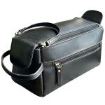 Rustic Town Black Full Grain Leather Toiletry Bags