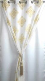 Jvin Fab White Polyester Curtain, 10 Feet (Set Of 2)