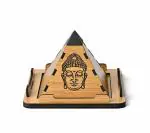 Future Works Vastu Pyramid Mobile Stand with All Four Sides use Positive Energy Items for Home Office and Shop Also Phone Holder for Table and Good Luck Gifts (Bamboo Buddha )