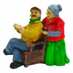 Avon Star Gallery Multicolor Resin Dada Dadi Idol for Home Decor