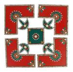 Wooden Palm Multicolor Wood Wooden Palm 40 x 40 x 1 cm Rn020 (Pack of 9)