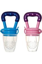 Naughty Kidz Pink, Blue Silicone Fruit Teether Set Pack of 2