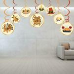 Festiko Happy Thanks Giving Decoration Thanksgiving Day Theme For Happy Thanksgiving Party Decoration Supplies (Swirls) 8 Pcs
