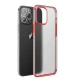Golden Sands for Apple iPhone 13 Pro Max Cover - Rugged Frosted Semi Transparent PC Shock Proof Slim Back Case for Apple iPhone 13 Pro Max, Frosted Red