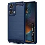 Fashionury Back Cover for Motorola Edge 50 Fusion | Hybrid Protection Shockproof | Anti-Slip Grip | Rubber TPU Stylish Back Case for Moto Edge 50 Fusion (Blue)