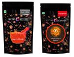 Living Beyond Pre-Mixed Whole Spices Garam Masala and Veg Kolhapuri Masala, 100 G Each (Combo of 2)