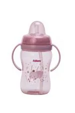 Adore Pro Hoop a Loop 2 in 1 Sipper Cup with Handle and Dust Free Cap Pink- 250 ml