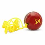 SUNLEY Hanging Cricket Ball | Leather Practice Cricket Ball with Rope