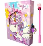 Technochitra Angel Unicorn Printed Design Personal Lock Diary With Pen Regular Diary Single