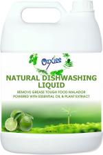 Ozxiee Dishwash Liquid Gel With Lemon Fragrance, Leaves No Residue, Grease Cleaner Dish Cleaning Gel (Lemon, 5 L)