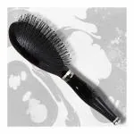 Scarlet Line Professional Premium Collection Diamond Oval Shape Paddle Hair Brush for Men and Women, Black n Silver Color