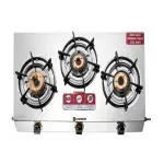 CARVES 3 Burner Trio Stainless Steel Manual Gas Stove.