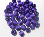 Craftlove Purple Silk Super Shiny Silk Thread Purple Wrapped Beads (Pack Of 20)