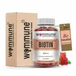 WOMMUNE Biotin Gummies with Zinc, Vitamin C, A, D, E, B6, B12, B5 for Hair, Skin & Nail Gummy