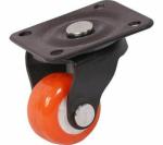 Ackwheel Brown, Orange Pu Pu Caster Wheel, Size- 1.25 Inch (Pack Of 16)
