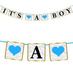 Zyozique It’s A Boy Banner for Boy Baby Shower - Baby Shower Decorations,Its A Boy Banner,Best Boys Birthday Party Supplies (Pack of 1)