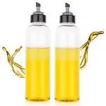 Craftbin 1000ml Oil Dispenser for Kitchen, Cooking Oil Container & Oil Pourer, Plastic Bottle for Oil and Vinegar(PACK OF 2)