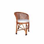Swadeshi Bamboo Cane Chair with Cushion | Arm Rest Chairs for Home | Office | Balcony | Garden | Livingroom | Indoor & Outdoor Chair
