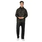 The Clownfish Black Raincoat With Hood And Reflector For Men