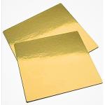 Konfiz Gold Cardboard Square Cake Base, 8 Inch (Pack Of 20)