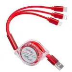 USB Multi Pin Quick DATA Cable 3IN1 Charging Cable