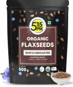 5:15PM 100% Certified Organic Flax seeds Raw & Unroasted for Eating 500g