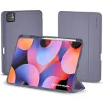 CaseMagic Smart Folio Case for Xiaomi Mi Pad 6 Protective Cover with Auto Sleep/Wake Magnetic Closure, Trifold Flip Stand, Pencil Holder| Slim, Lightweight PU Exterior, TPU Back Grey