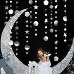Hippity Hop Paper Silver Mirror Circle Dot Star Garland Banner