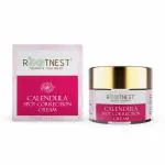 ROOTNEST Calendula Brightening Cream | Lightens Dark Spots, Acne Scars Naturally | Ayurvedic Formula for Dry & Sensitive Skin | 30gm