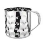 Prabha Stainless Steel Water Mug, Hammered Water Mug, Multipurpose Mug, Milk Mug, Useful for Hiking Mug, Camping Mug and Other Liquid Items Usage Jug, 500 mL