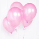 FANEX Solid Latex Balloons Pink and White Balloon (Pack of 100)