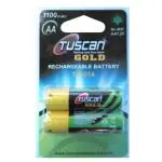 Tuscan Ni-MH 1.2V AA 1100 mAh Rechargeable Batteries (1 Pair)