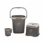NAKODA NEXON BATHROOM SET OF 3 BIG | 25L BUCKET,1.5L MUG,NEXON MEDIUM PATLA | GREY