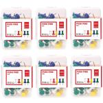 Deli W0021 Color Push Pins, 23MM AST Pins, Pack of 5
