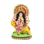Shopmefast Multicolor Earthenware Bejeweled Maa Durga Idol