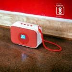 JHN SPEAKERS Bluetooth with FM Radio, USB Pen Drive Slot and Memory Card Slot, AUX Input Mode Speaker (RED)