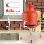 GESCHIR Heavy stainless steel Matka stand with plastic tray Plant stand gamla stand three in one matka stand with glass stand plant stand With 4 Heavy legs