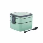 Morbrix Plastic Double Layered Lunch Box, Tiffin Box for Kids Children with Spoon