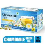 NutroVally - Green Tea | Chamomile Tea for Stress Relief | 100% Better Sleep & Refreshing Pure Flowery Loose Leaves (25 TeaBags)