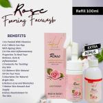 PURE NAKED NATURE Rose Foaming Face Wash for Clear Glowing Skin Removes Dirt and Dust - 100 ml