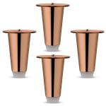 Plantex Heavy Duty Stainless Steel 4 inch Sofa Leg/Bed Furniture Leg Pair for Home Furnitures (DTS 53 PVD Rose Gold) 2 Pcs
