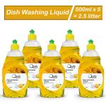 Qssiy Lemon Zest Fusion Dishwash Liquid 500ML - (5 Pack)